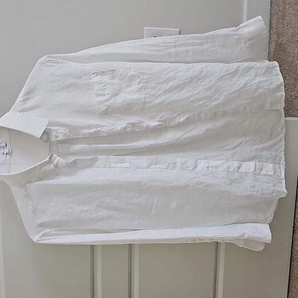 REISS Campbell 100% Lightweight Linen Button Down Shirt USA 6 - Picture 2 of 4